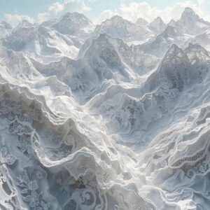 Gespinst der Gipfel: Alpen aus Spitze