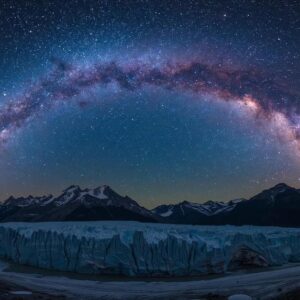 Kosmisches Erbe: Die Milchstraße über dem Gletscher