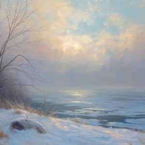 MORGENFROST – Stille am zugefrorenen See