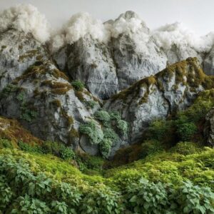 Das atmende Massiv: Alpines Moos-Relief