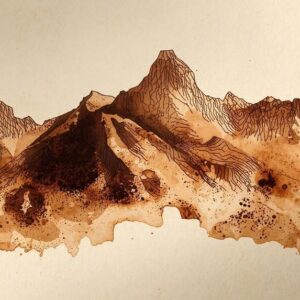 Das Aroma der Berge: Alpines Kaffee-Aquarell