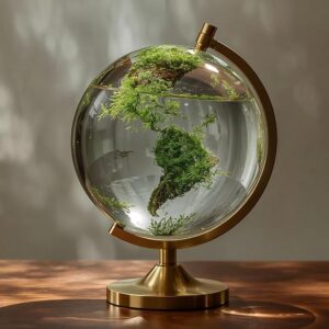 Der lebendige Planet: Globus aus Wasser und Farn